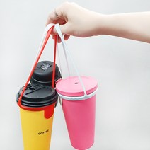 실리콘 드링크백 컵타이 컵홀더, 레드