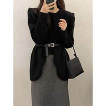 고급 여성스러운 셀럽 니트 조거 세련된 원피스 청담동 며느리룩