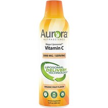 오로라 뉴트라사이언스 메가 액상 리포조말 비타민C 3000mg 16oz(480mL) 1팩 Aurora Nutrascience Liposomal Vitamin C, 480ml, 2개