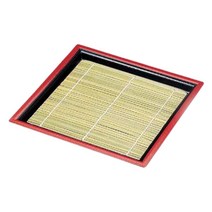 J-kitchens 소바기 자루 소바 7치수 각나무 메밀 소바 접시 흑천주 깨지기 어려운 수지제 19.4×19.4×3cm 일본제