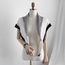 [엣지] 투톤 플리츠 사각 90x90 숄 스카프