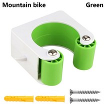 접이식실내자전거 실내 헬스 미니 자전거 실내용자전거 주차 랙 버클 휴대용 벽 마운트 후크 사이클링 디스플레이 스탠드 산악 도로 수직 스토리지, [02] Bgreen