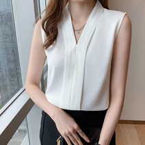 4컬러 민소매 블라우스 슬리브리스 이너웨어 자켓 보들보들 이너티 여성나시