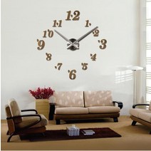 노먼벽시계 엔틱벽시계최고 패션 3d 벽시계 reloj 드 pared 석영 간략한 diy 거실 대형 장식 horloge mural, 08 Chocolate_01 27 inch