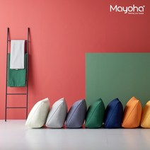 마요하 쓰임새 삼각 등쿠션 편안한 휴식시간 삼각멀티쿠션(소), 그린