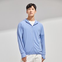 FANKE 여름낚시복 UPF50+ 바람막이 자외선 차단복 냉감 잠옷 여자 여름 자외선 남녀 공용, 남성-스카이블루, XL