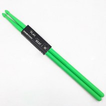 드럼스틱 다채로운 플라스틱 드럼 스틱 5A 나일론 1 쌍 미끄럼 방지 핸들 악기 액세서리 타악기 도구, [04] Green