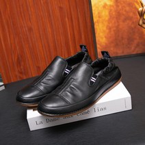 Z3JC 윗선 밴딩 남성 가죽 로퍼 여름 덧발 캐주얼 소 힘줄창 구두