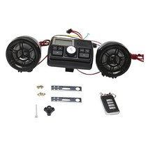 오토바이블루투스스피커 nmax pcx lcd 블루투스 핸즈프리 오토바이 오디오 키트 지원 usb 또는 sdtf 카드의 mp3 음악, 노란색