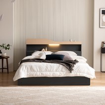 RF 위크 LED 리노 서랍 슈퍼싱글/퀸 침대프레임 (매트제외), 그레이화이트