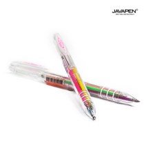 자바 네온3겔 형광 잉크 3색 볼펜 0.5mm, 주황/연두/보라 잉크