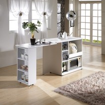 구앤즈 홈바 확장형 아일랜드식탁 전자레인지 주방수납장, C-타입(가로확장형), 좌