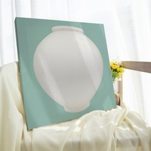두꺼비집 배전함 가리개 풍수 잉어 달항아리 석류 캔버스 그림 액자 방꾸미기, 28 솔찬 달항아리