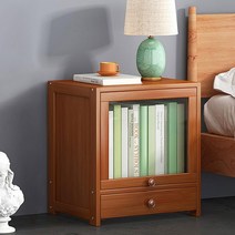 우드센스 플랩도어 1단 서랍 협탁 침대옆 미니 수납장