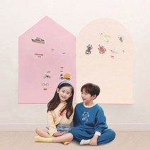 키룸 찰떡보드 붙이는 유아 자석 화이트보드 탈부착 자석칠판 자석보드 탈부착, 유리용, 사각보드 600x900, 베이비핑크