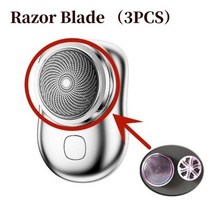 면도기 남성용 전기 미니 휴대용 포켓 전기 zao 미니 트리머 휴대용 전기 도구, 면도기 헤드 3pcs