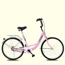 자전거 사이트 가벼운 출퇴근 미니밸로 바퀴작은 10종 경기 여성용 어른 작업 남성용, 핑크 선물 불가 패키지 공기압 타이어, 26인치, 단일 속도
