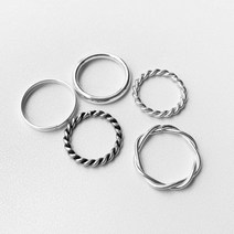 디그레이 국내생산 실버 로즈골즈 silver 925 은 실 볼드 레이어드 여자 우정 학생 커플 반지 링