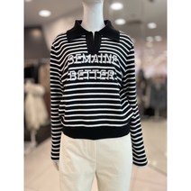 [보브] 스트라이프 오픈 카라 티셔츠 7122440109 뉴코아일산