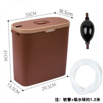 남은 거름망 양동이 물 버리는 통 차수차통 차대차 찌꺼기 저수폐수통 쿵푸차 다기용품 대전차수 쓰레기통 스몰사이즈, 【사각차통11L】카키+세트호스+