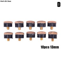당구용품 당구 당구 큐 스틱 및 스누커 큐 부품용 큐 팁 10PCS 나사, D