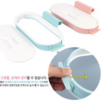 주방 휴지통 싱크대 봉지걸이 문틈용 씽크대 쓰레기봉투 걸이 26cmx11cm 틈새고정쓰레기통 쓰레기분리기 주방휴지, 라이트블루