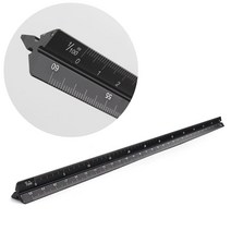 알루미늄 삼각 스케일자 30cm YTS300 [WBC2408], 혼합색상, 1개