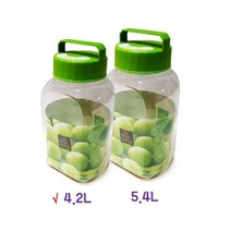 신나라-닷컴_PET 담금주병 4.2L 이중마개 과실주 과일청 가벼운 과실 매실 주방용품 보관용기 플라스틱 술병 과일 술통_ tlsskfk, 신-컴-선택사항없습니다, 이상품찜!