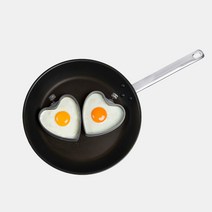 루치 백금 실리콘 소재 계란틀 2P 세트, 하트