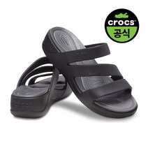 여성 크록스 BOCA STRAPPY WEDGE W BK 23SWSD207434 23SWSD207434_Z001