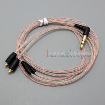 LN004448 5N OFC 소프트 스킨 이어폰 케이블 슈어 se535 Se846 얼티밋 UE900