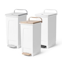 무소음휴지통 인테리어 사무실 페달 휴지통, 20L (화이트)