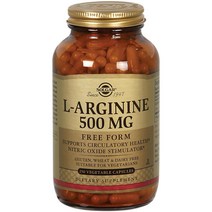 솔가 엘 아르기닌 500mg 250정 (베지캡슐) Solgar L Arginine 500mg 250 VCapsules, 1개