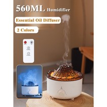 USB 가습기 화재 불꽃 디퓨저 화산 및 향수 아로마 오일 에센셜 가정용 전기 냄새 360ml, 06 F 560ml_03 US