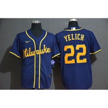 MLB 밀워키 브루어스 유니폼 상의 야구복 반팔 호환상품