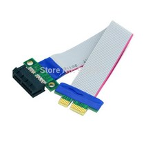 견고한 CY 케이블 PCI-E Express 1X 슬롯 라이저 카드 확장기 리본 플렉스 재배치 20cm, 한개옵션0