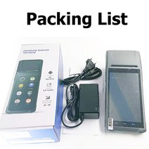 카드 포스기 POs 이지체크 단말기 신화포 안드로이드 8.1 PDA 터미널 POS 5.5 인치 터치 스크린 내장 58mm, 02 3G Black PDA_02 미국 플러그