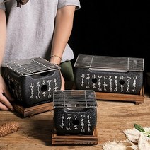 일본미니화로 고체연료화로 봄밤 감성캠핑화로 집에서 1인용 2인용 꼬치구이 혼술 화로대, 대형