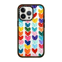 CASETiFY 아이폰 13 프로용 임팩트 케이스 - 클리어 폴카 더브 하트 블랙, Polka Daub Hearts