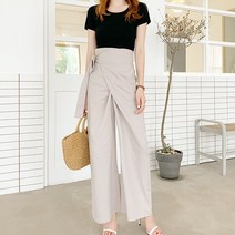 드레스날다 드레시한 랩 와이드 린넨 슬랙스 팬츠(mpt1201)