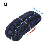 호환용 오토바이시트 뒷자리커버호환 Motoforti 오토바이 시트 커버 안티 슬립 3D 메쉬 패브릭 쿠션 통기성, 01 Black Blue M
