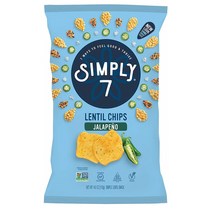 Simply 7 Lentil Chips 심플리세븐 할라피뇨 렌틸 칩스 비건스낵 113g 6팩