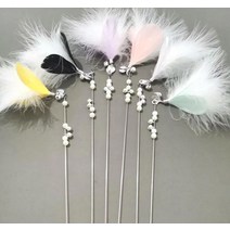 고양이 베이직 티저 장난감 애완 미끼 용품 와이어 스틱 놀이 동물 낚싯대 교체, 53240