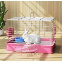 토끼 케이지 초대형 사육 빌라 둥지 소변 방벽 애완, 이코노미킹사이즈블루기본패키지