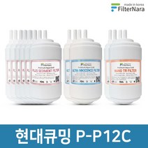 현대큐밍 P-P12C 정수기 2년세트 프리미엄 호환필터, 없음