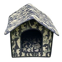 고양이 빌라 캣타워 방수 캔버스 지붕 고양이 개집 고양이 오두막 야외 고양이 집 방수 고양이 콘도 접을 수 있고 작은 애완 동물 실내 옥외용 휴대용 고양이 집