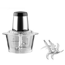 Modlauna 가정용 주방 대용량 다용도 전동 분쇄기 2L 스테인레 +유리, 유리
