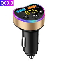 카오디오 차량용 블루투스 FM 송신기 오디오 휴대용 USB 고속 MP3 플레이어 U, 10.1pc gold charger