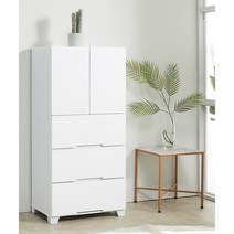 캐시 600 서랍장 수납장 3color 2단서랍 도어, 화이트