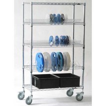 피킹 카트 접시 원반 디스크 거치대 공장 자재 선반, 3단-907x457x1100